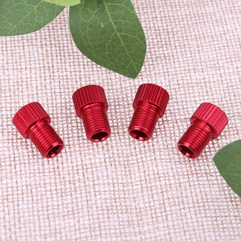 4 Pcs Bicycle Valve Adapter Pump Tire Valve Adapter Convert Presta To Schrader Copper Bike Air Valve Adaptor Bicycle Accessories