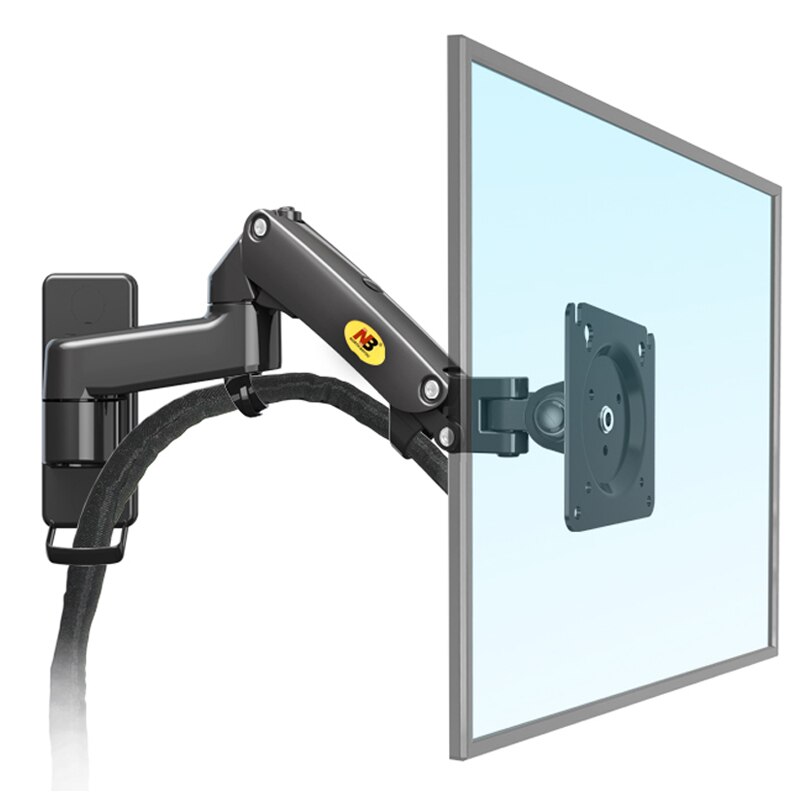Nb F150 Aluminium 360 Graden 17 &quot;-27&quot; Monitor Houder Gasveer Arm Led Lcd Tv Muur mount Laden 2-7kgs: black