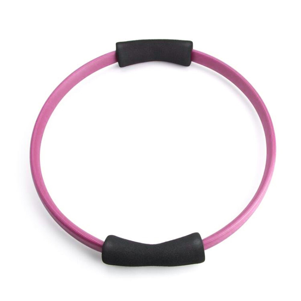 1pc massage loop pilates ring magisk cirkel dobbelt greb sportsudstyr pilates yoga ring krop tabe sig træning fitness: Burgunder