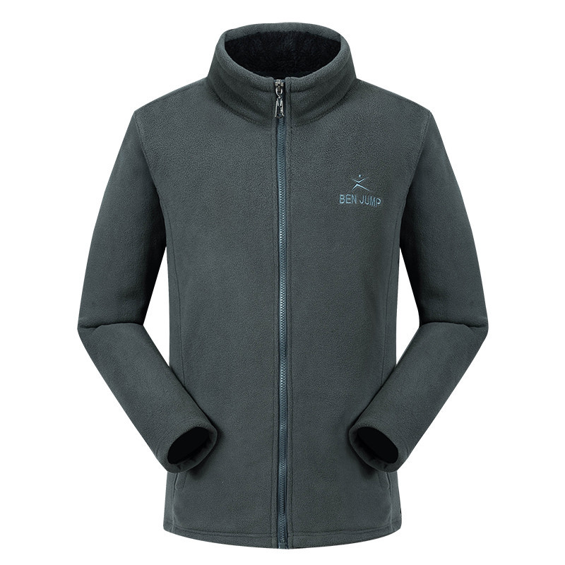 Veste polaire à capuche chaude pour homme, vêtement d'extérieur en velours épais, polaire, doublure de veste, grandes tailles: XXL / Gray