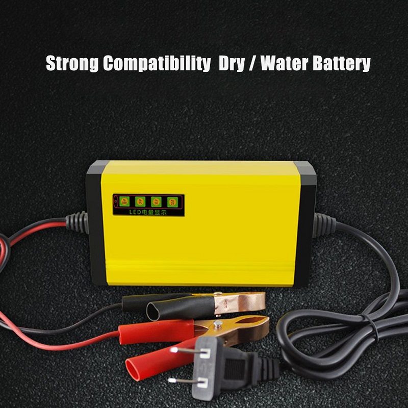 Mini Portable 12V 2A Car Battery Charger Adapter Power Supply Motorcycle Auto Smart Battery Charger LED Display