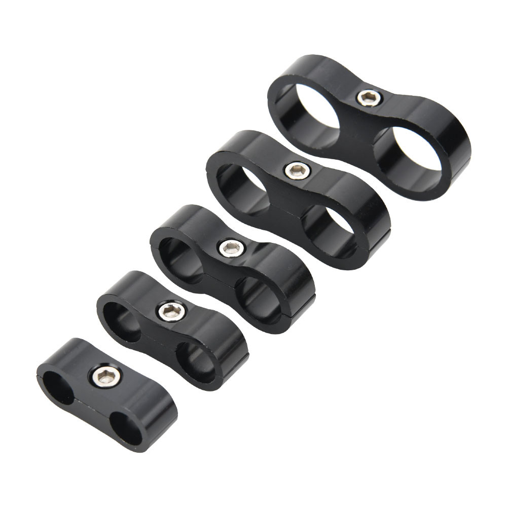 Hose Separator / Fuel Line Fitting Adapter Mounting Clamps – 4AN 6AN 8AN 10AN 12AN – Set