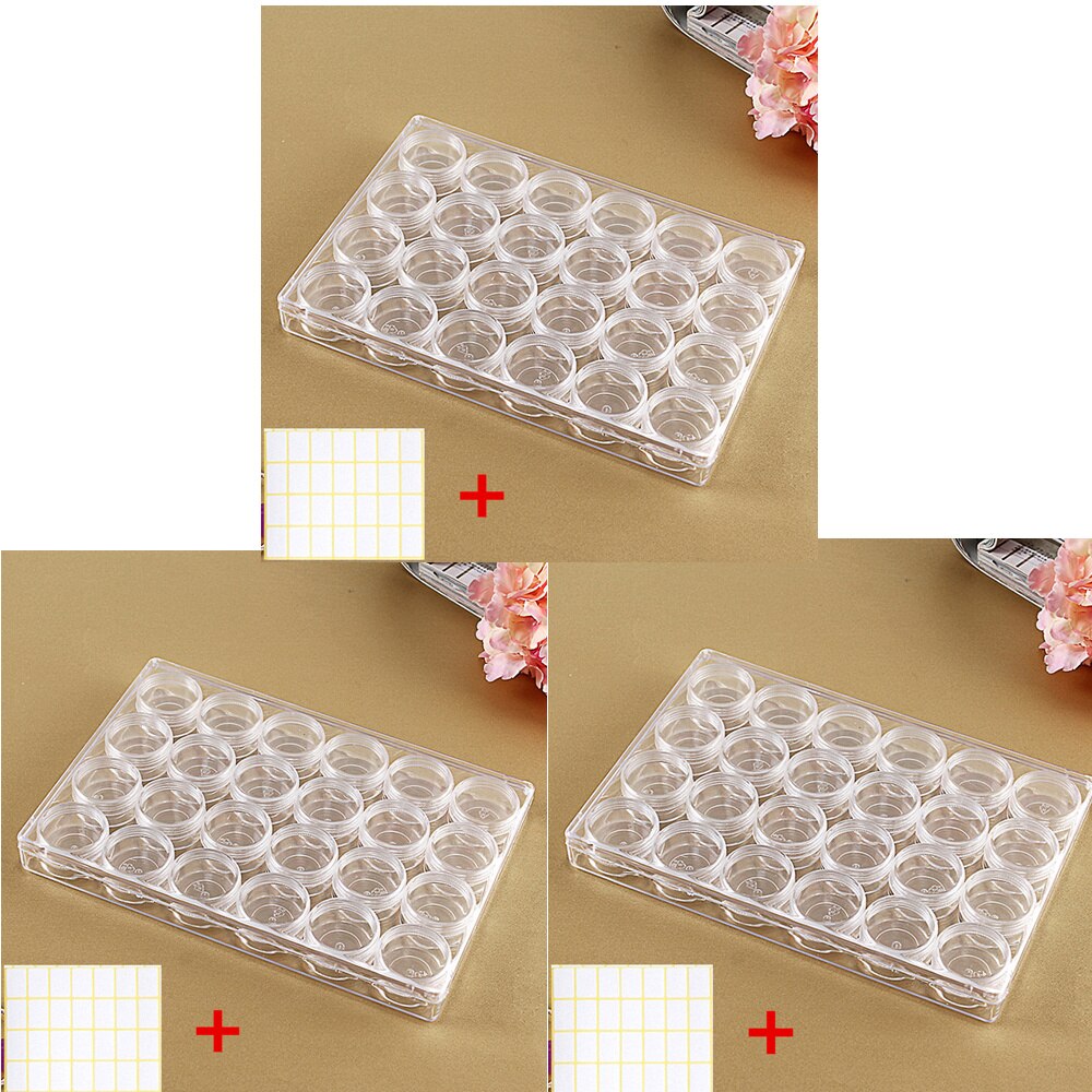 Boîte de rangement pour broderie diamant 3D, boîte de rangement pour peinture diamant, perles carrées ou rondes, perles et strass, outil, boîte à bijoux et médicaments: 84 Slots