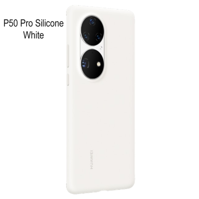 Originele Huawei P50 Pro Siliconen Case Cover Vloeibare Siliconen Luxe Case Met Microfiber Binnenkant Beschermende Shell Voor P 50 Pro: white