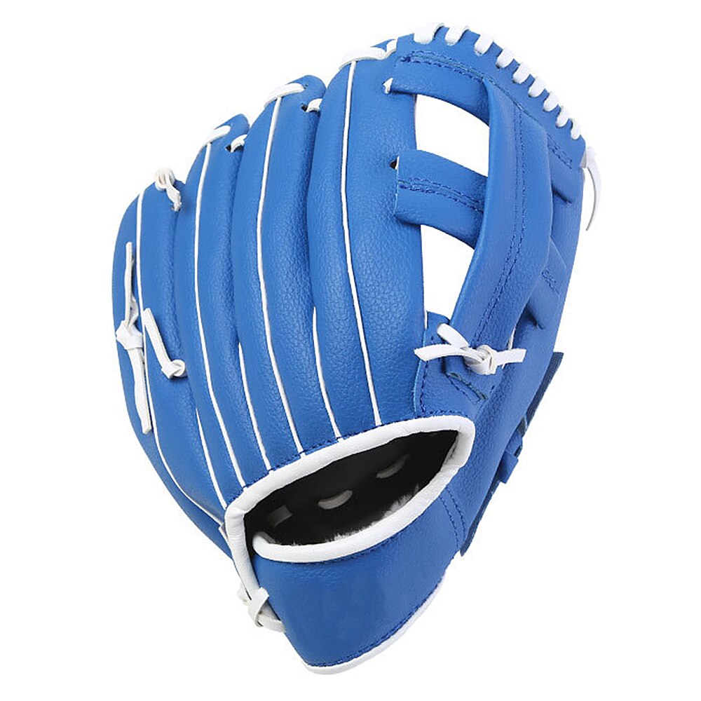 10.5in Outdoor Sport Honkbal Handschoen Softbal Praktijk Apparatuur Outfield Pitcher Handschoenen Lederen Softbal Handschoen: Blue 12.5in