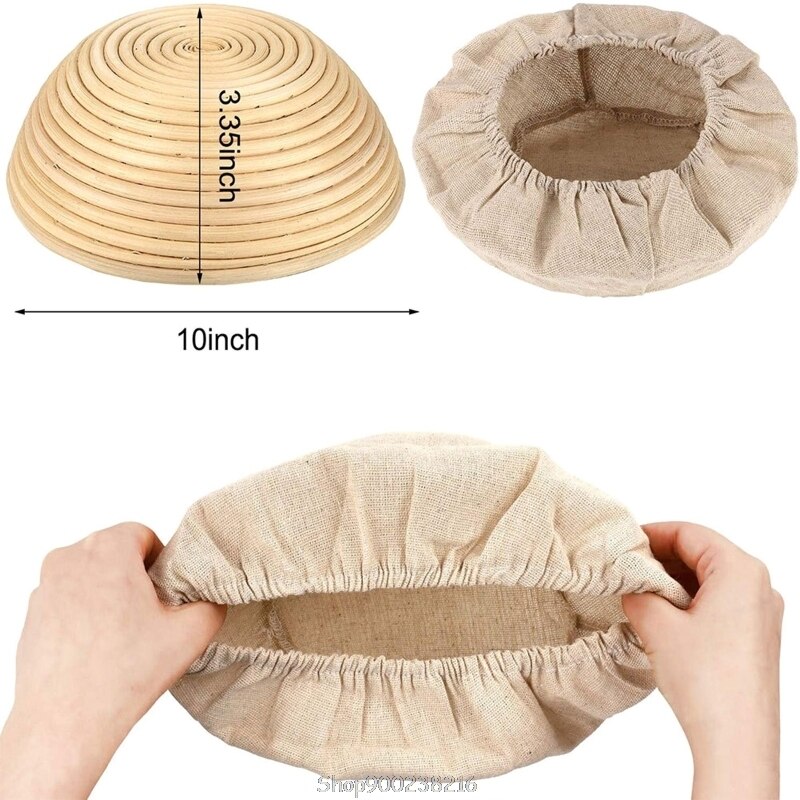 6pcs Cotton Linen Proofing Bread Basket Dough Fermentation Bag for Baking Cake Pans Homemade O19 20