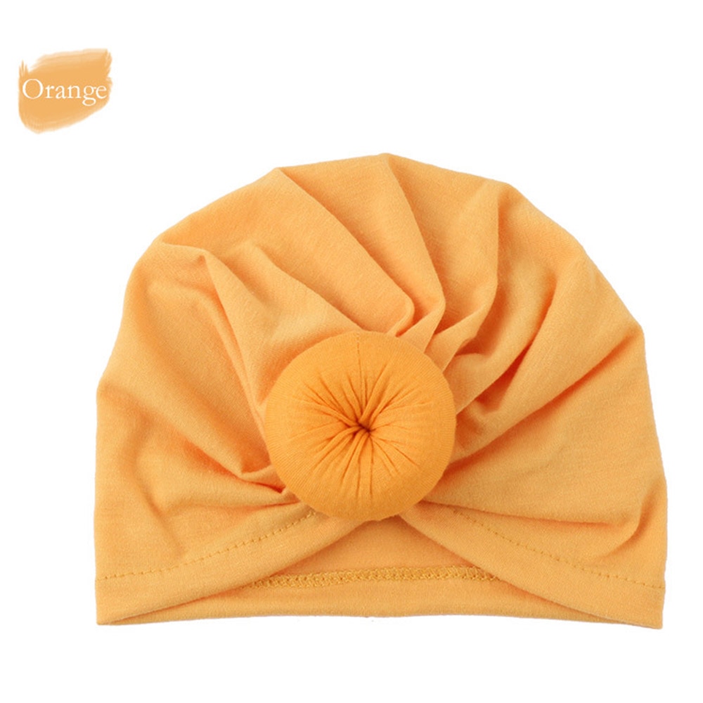 Ankomster babymössor donut bebe turban huva solid knuten keps unisex bomull mjuk söt hattar barn flickor pojke mössor keps