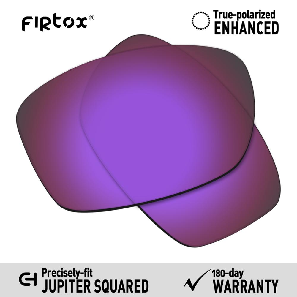 Firtox cierto UV400 lentes polarizadas de reemplazo para Oakley Jupiter cuadrado OO9135 gafas de sol (compatible solo lentes)-Varios: Purple-Polarized
