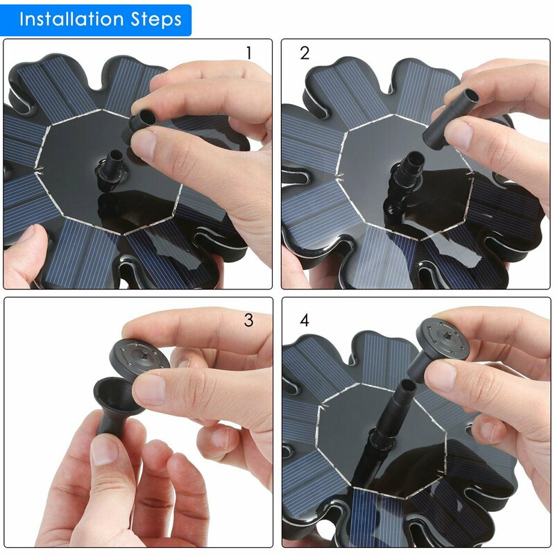 2.5W Solar Fountain Watering kit Power Solar Pump Pool Pond Submersible Waterfall Floating Solar Panel Water Fountain For Garden