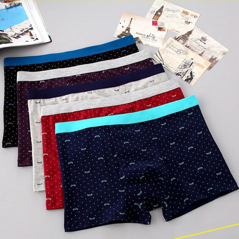 Panties Mens 4Pcs\lot Underwear Cotton Boxers Men Boxers Ventilate Plus Size Boxers XL-7XL