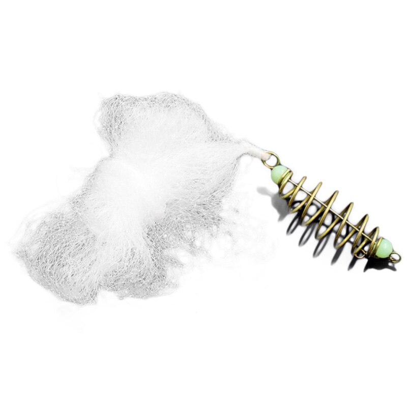 Fiskenät fälla självlysande pärla koppar fjäder stim nät redskap fisknät nät: 12 nät