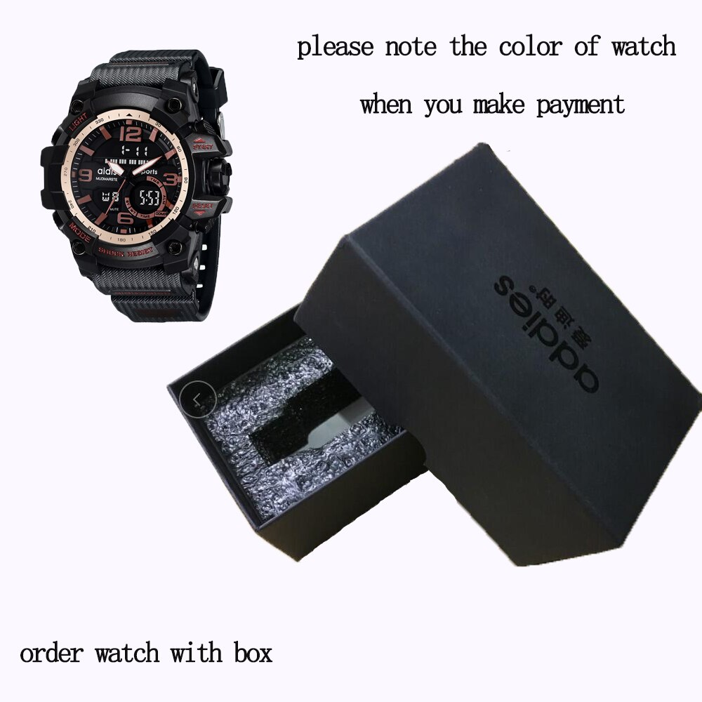 Addies herenhorloges g-stijl heren sporthorloge lichtgevende horloges heren sporthorloge heren waterdicht 30 meter waterbestendig: Roségoud - met doosje