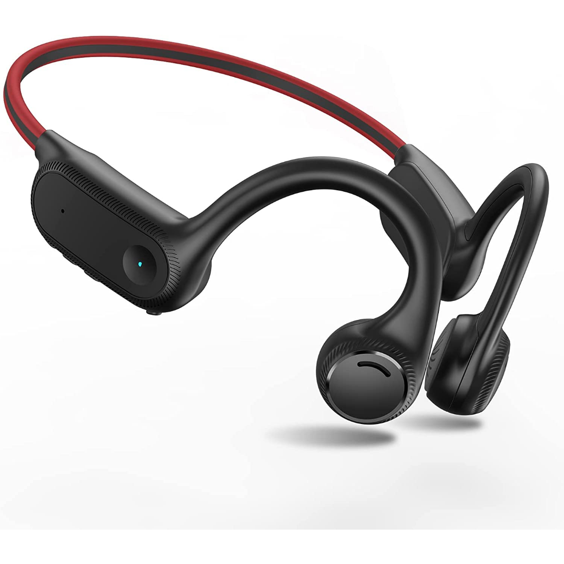 Auriculares inalámbricos de conducción de aire, audífonos estéreo HiFi para deporte y correr, resistentes al agua y al sudor, IP54: Rojo