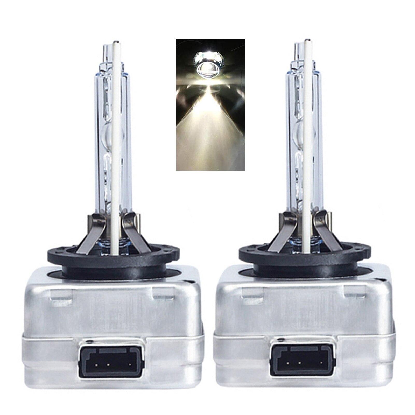2Pcs xenon headlight bulb 12V DC 35W-HID 3800LM Special Car D3S Xenon Lamp Aviation Aluminum Light
