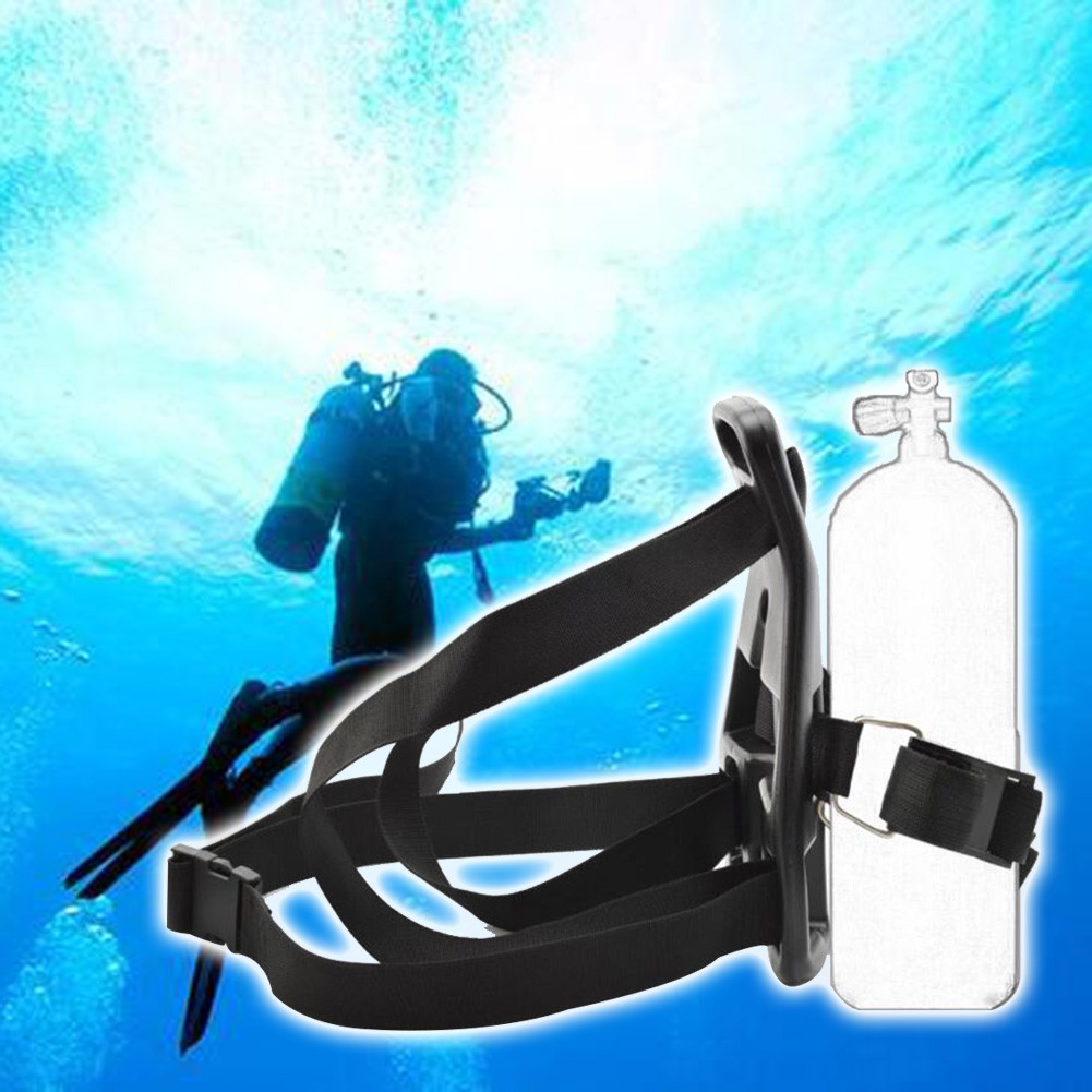 Soporte trasero de botella de oxígeno para buceo, soporte de tanque único, mochila, soporte de cilindro de Gas para esnórquel, producción subacuática