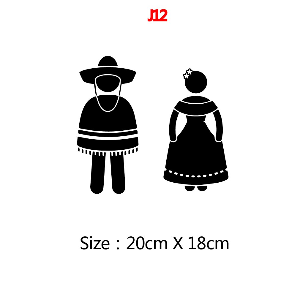 Modern WC Removable Vinyl Mural Wallpaper Decal Stickers