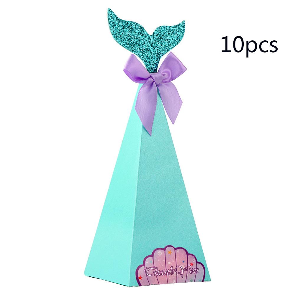 OurWarm Mermaid Boxes Little Mermaid Party Supplies Birthday Mermaid Favor Bag Banner Bracelet Baby Shower Candy Box: B
