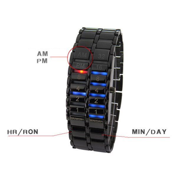 Men's Binary LED Digital Quartz Wrist Watch Father's Day SMR88