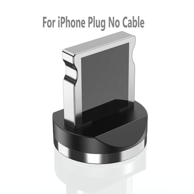 CaseMe-Cable magnético tipo C micro USB para iPhone, Cable LED de carga rápida de 1M, cargador magnético tipo C, conector de teléfono: For iPhone Plug