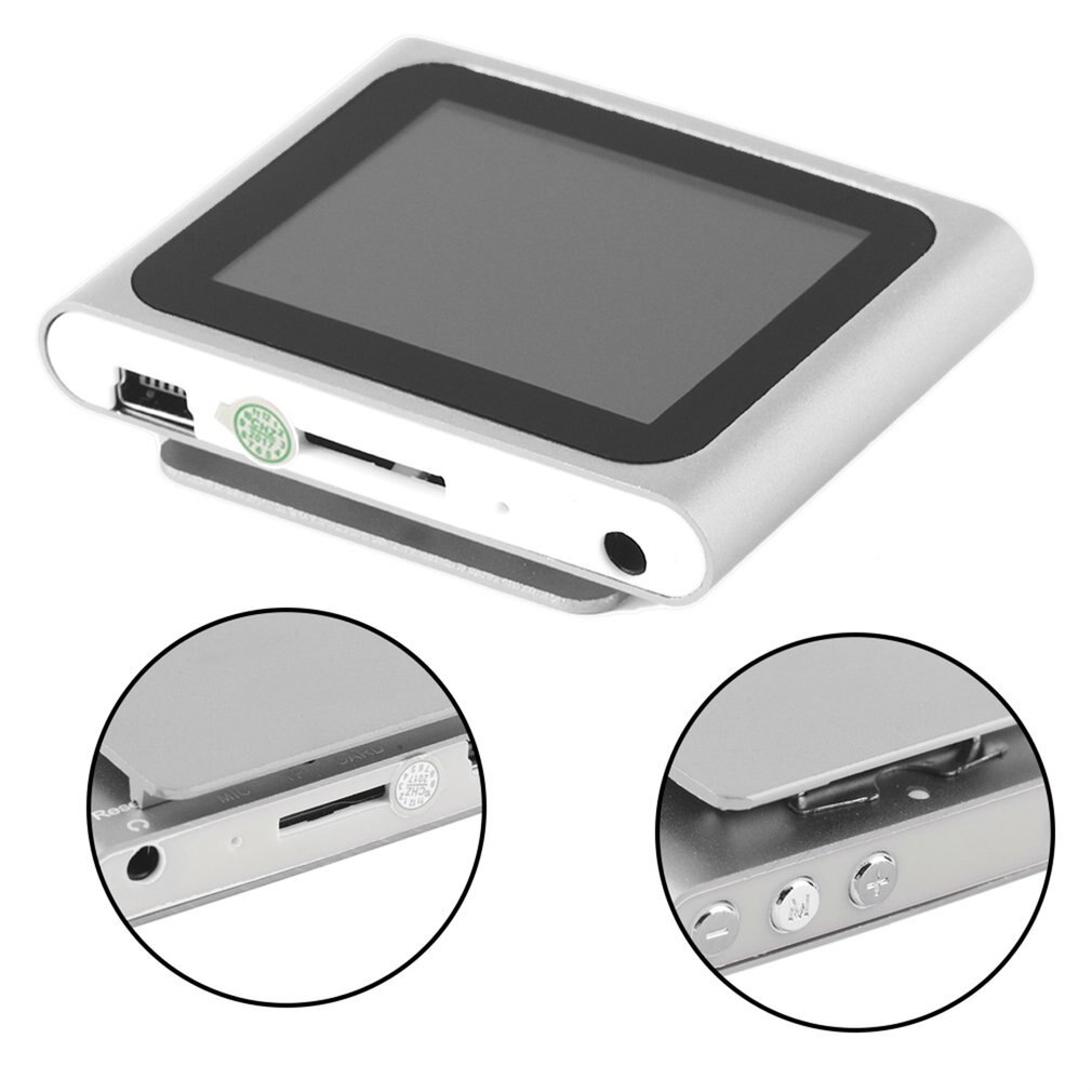 Portable Size 1.8 Inch LCD Screen Display 6th Generation Music Media Video Movie FM Radio MP4 Player Easy Carry
