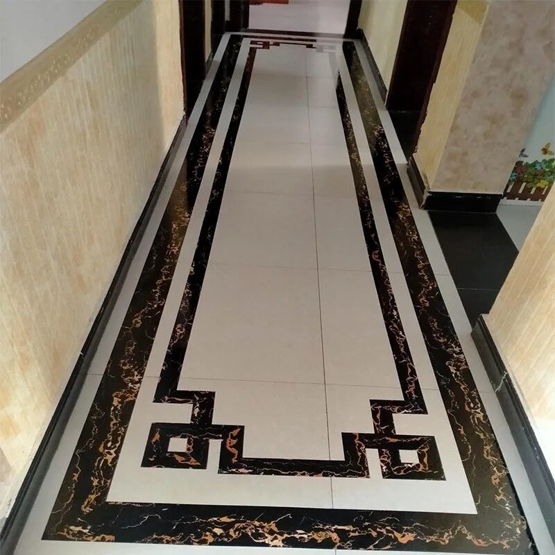 5M Self-Adhesive Baseboard Waterproof Living Room Bathroom Border Rustic Tile Wall Stickers Wallpaper Borders Home Decoration