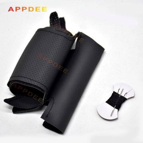 Håndsying av sortere kunstskinn rattdeksler til hyundai  ix35: Svart tråd