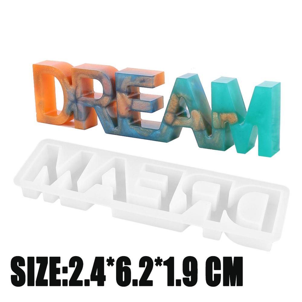 "LOVE HOME " 26 "A-Z" Letter DIY Crystal Epoxy Resin Mold For Resin Decorative Craft DIY Dice Mold Epoxy Resin Molds For Jewelry: dream