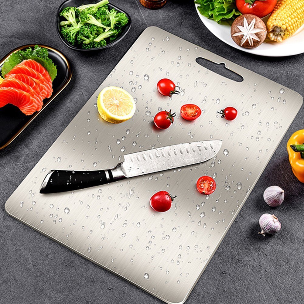 Stainless Steel Heavy Duty Cutting Board Chopping Board For Home Kitchen For Meat Cheese Vegetable Heavy Duty Kitchen Accessorie