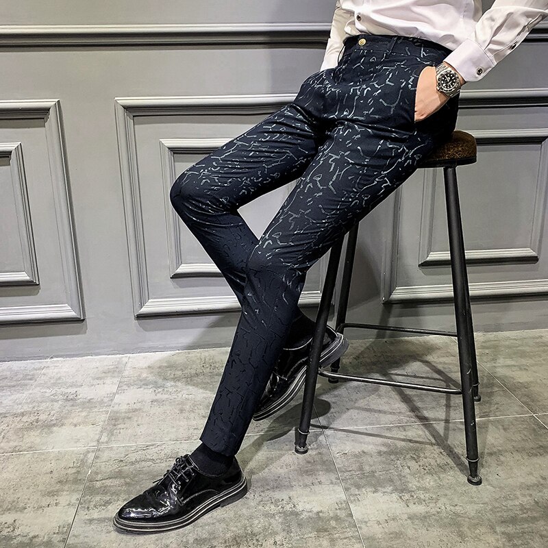 Pantalon hombre vestir syksyn sosiaaliset housut miesten housut hajuvesi miesten mekkohousut slim fit rento miesten housut toimisto: 29 / Vihreä