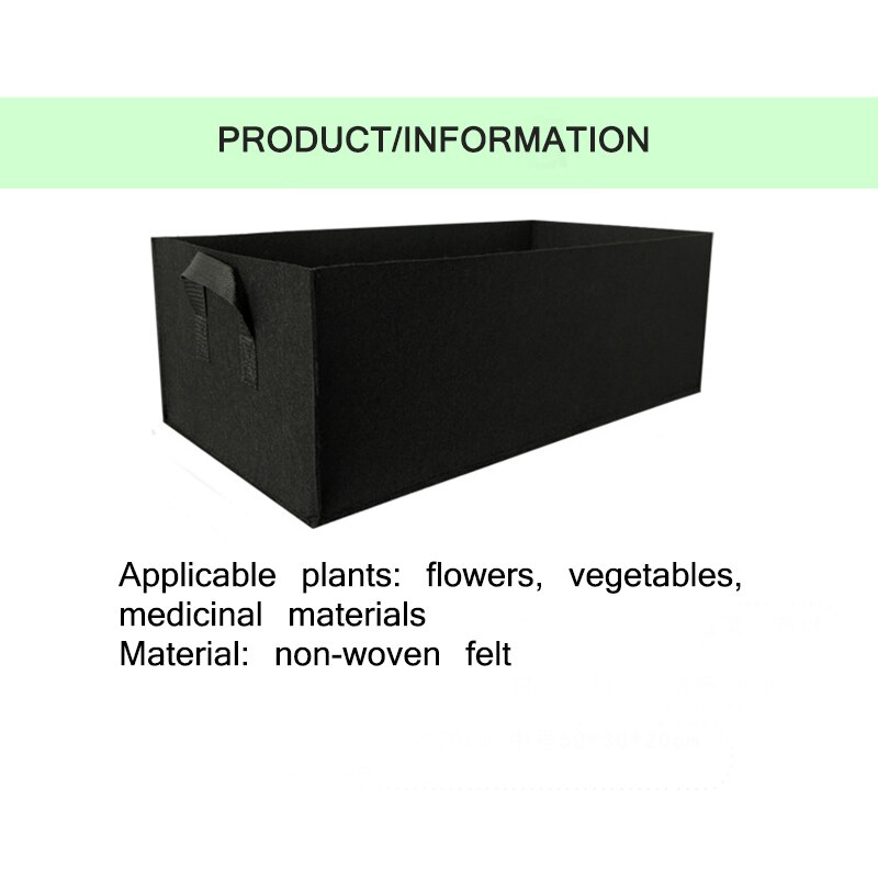 Rektangulær vegetabilsk plante dyrke pose diy kartoffel dyrke planter ikke-vævet stof tomat plantning pose blomst haven pot