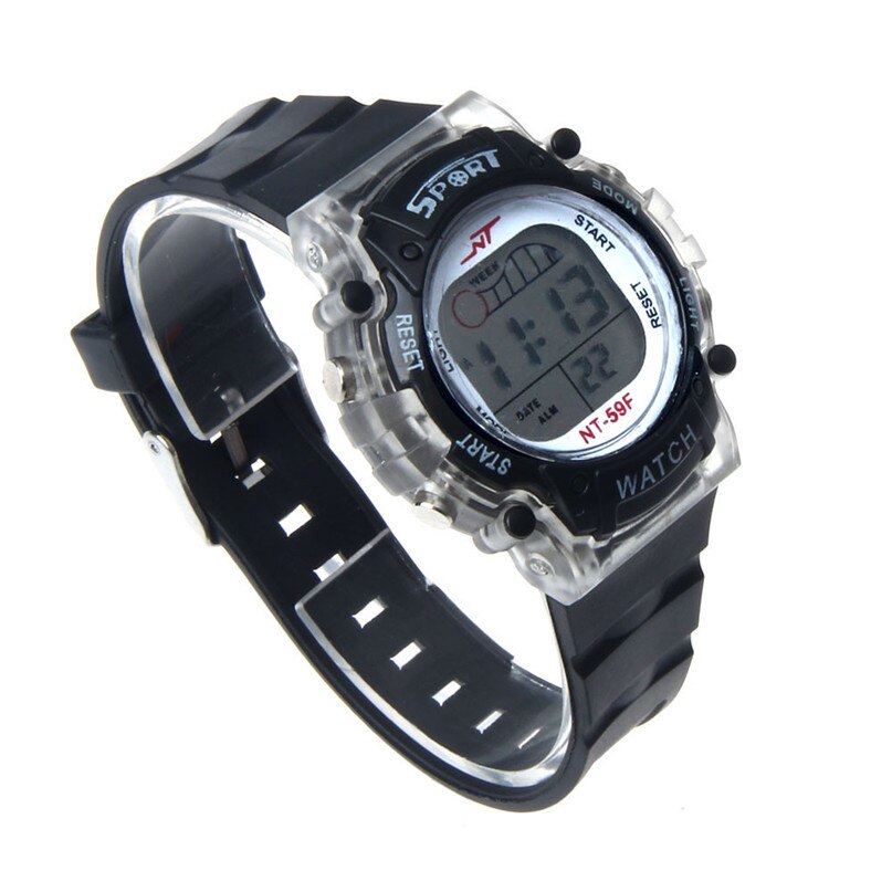 Mode Waterdichte Mannen Jongen Lcd Digitale Stopwatch Datum Rubber Sport Polshorloge Polshorloge Luxe Merken Sport #4A26: A