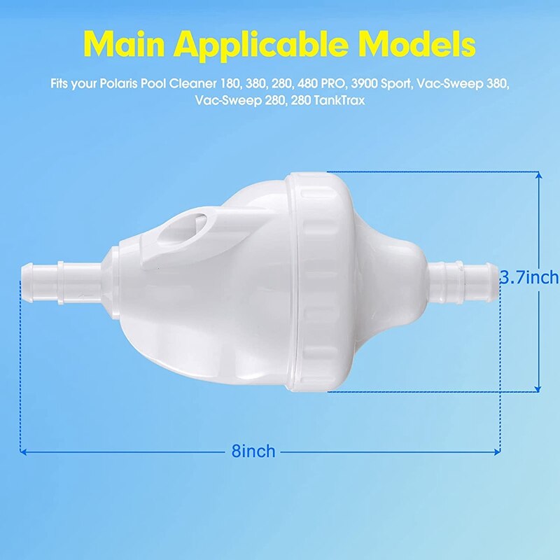 -G52 Polaris Backup Valve Replacement&amp;D20 Hose Swivel&amp;D15 Feed Hose Nut For Polaris 280 380 180 3900 Pool Cleaner Parts