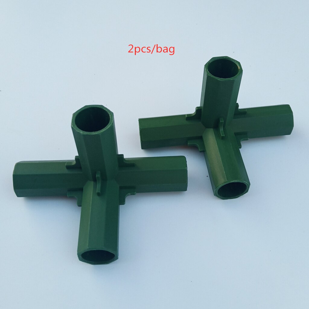 2pcs Green Plastic Greenhouse Joints Frame Furniture Connectors Fittings for Flower Stands Furniture Shelves Garden Supplies