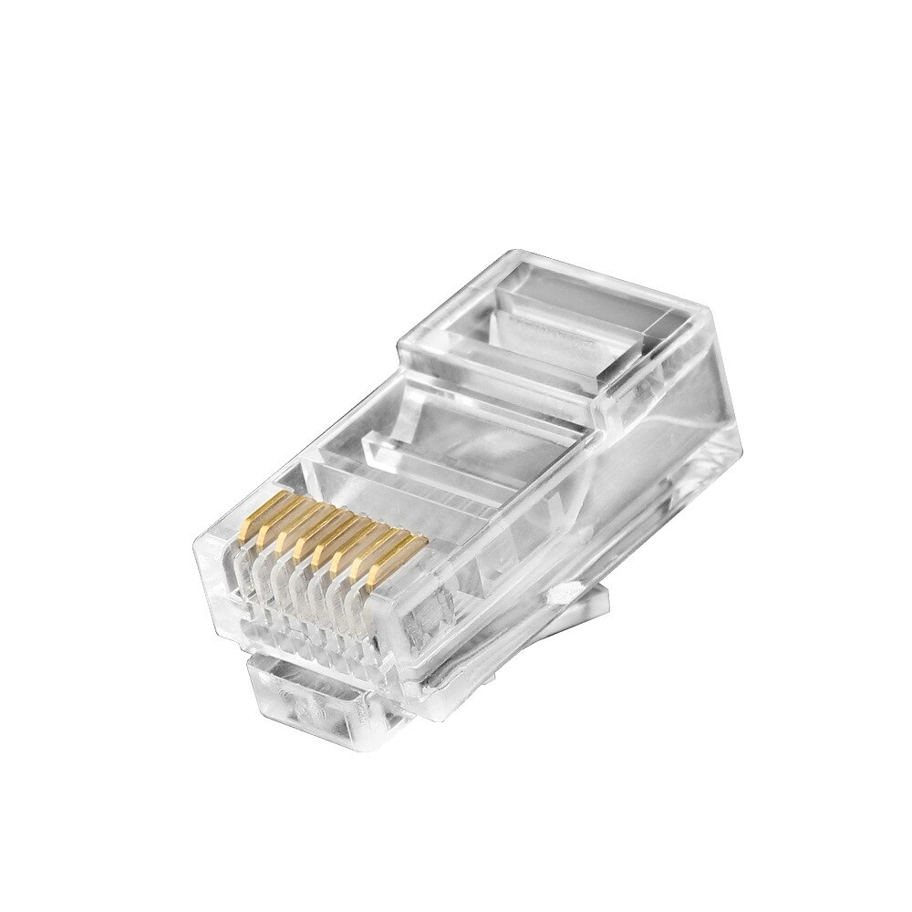 100pcs Crystal 8Pin RJ45 Module Plug RJ-45 Ethernet Cable Network Connector Adapter For Cat5 Cat5e Rj 45 Plugs