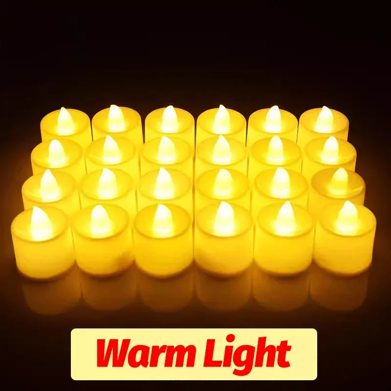 50/1 STKS Vlamloze Kaarsverlichting Batterij Aangedreven Warm Licht Theelichtje Lamp voor Bruiloft Verjaardag Decoratie Kaarsen Verlichting: Cold White / Dark Gray