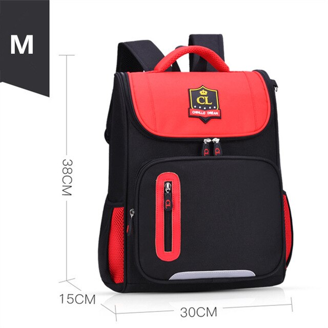 3 sacs à dos scolaires orthopédiques de taille pour le jardin d'enfants et les classes 1-6 enfants sacs d'école sac à dos pour fille garçons enfants cartable: M black
