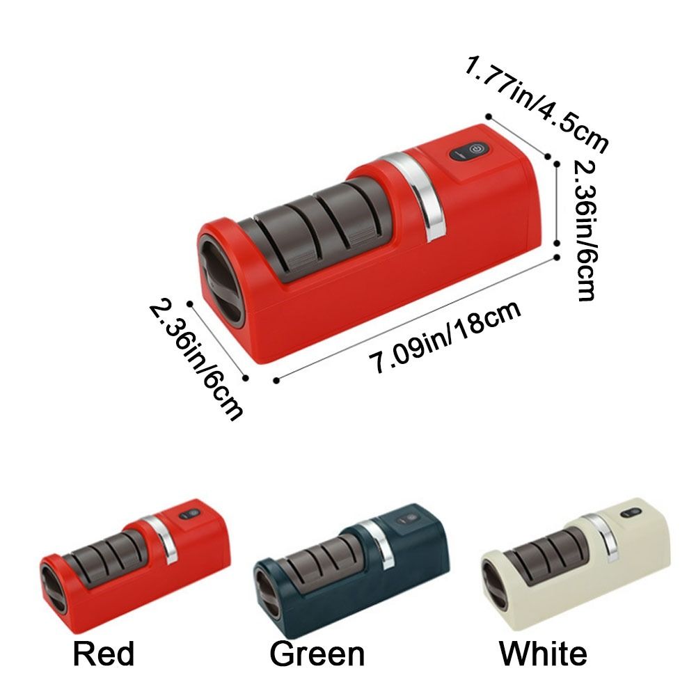 ABS Wireless Electric Cutter Sharpener Rechargeable Coarse and Fine Sharpening Stone Quick Polishing Household Cutter Whetstone