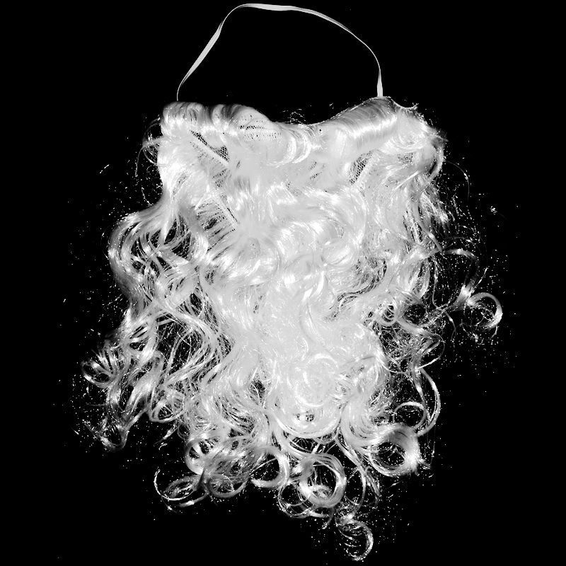 Julenissen skjegg bart bart bart bart hvitt skjegg rekvisittdekorasjon, juledekorasjon: Hvit