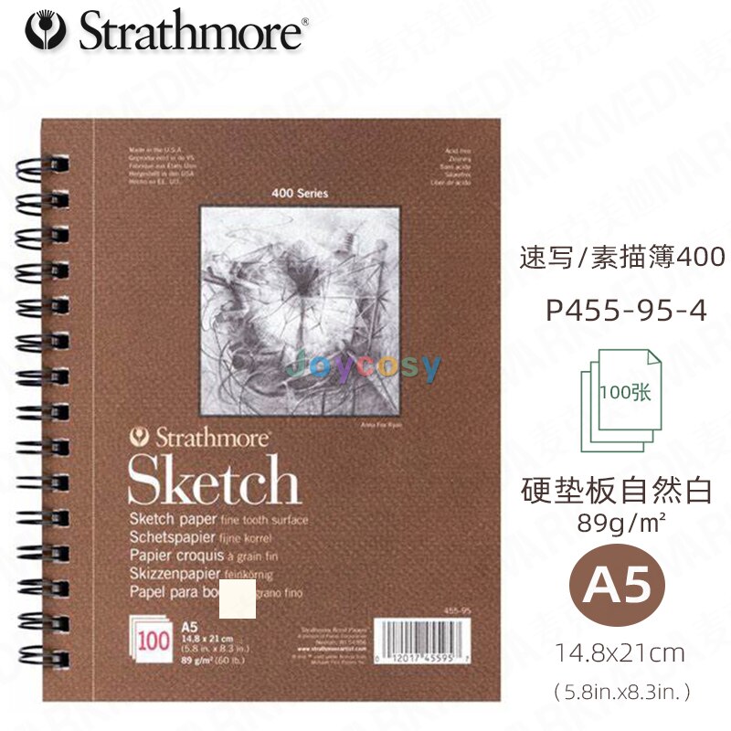Strathmore Sketch Paper Pad, Drawing Paper Pad, 400 Series 300 Series, Versatile Ideal for Pencil, Charcoal, Crayon and Markers: 455-95