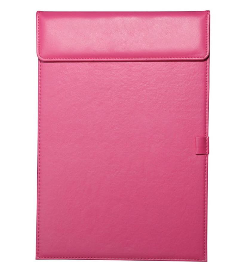 Office Leather Clipboard Document Folder Signature Folder Board Writing Pad US Letter / A4 Size Files Keeper Board: Pink