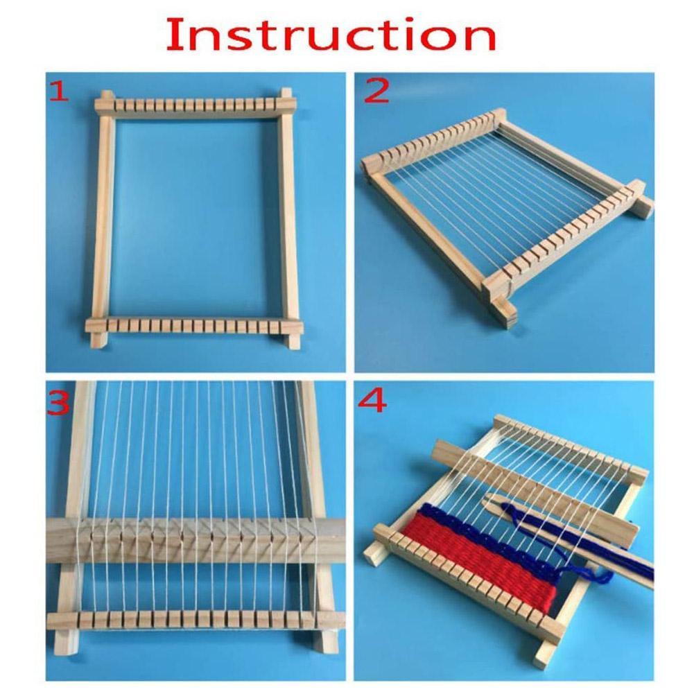 Diy Hout Geweven Tapijt Mini Weefgetouw Starter Kit Tapestry Houten Weefgetouw Multifunctionele Loom Machine Voor Beginne O9I6