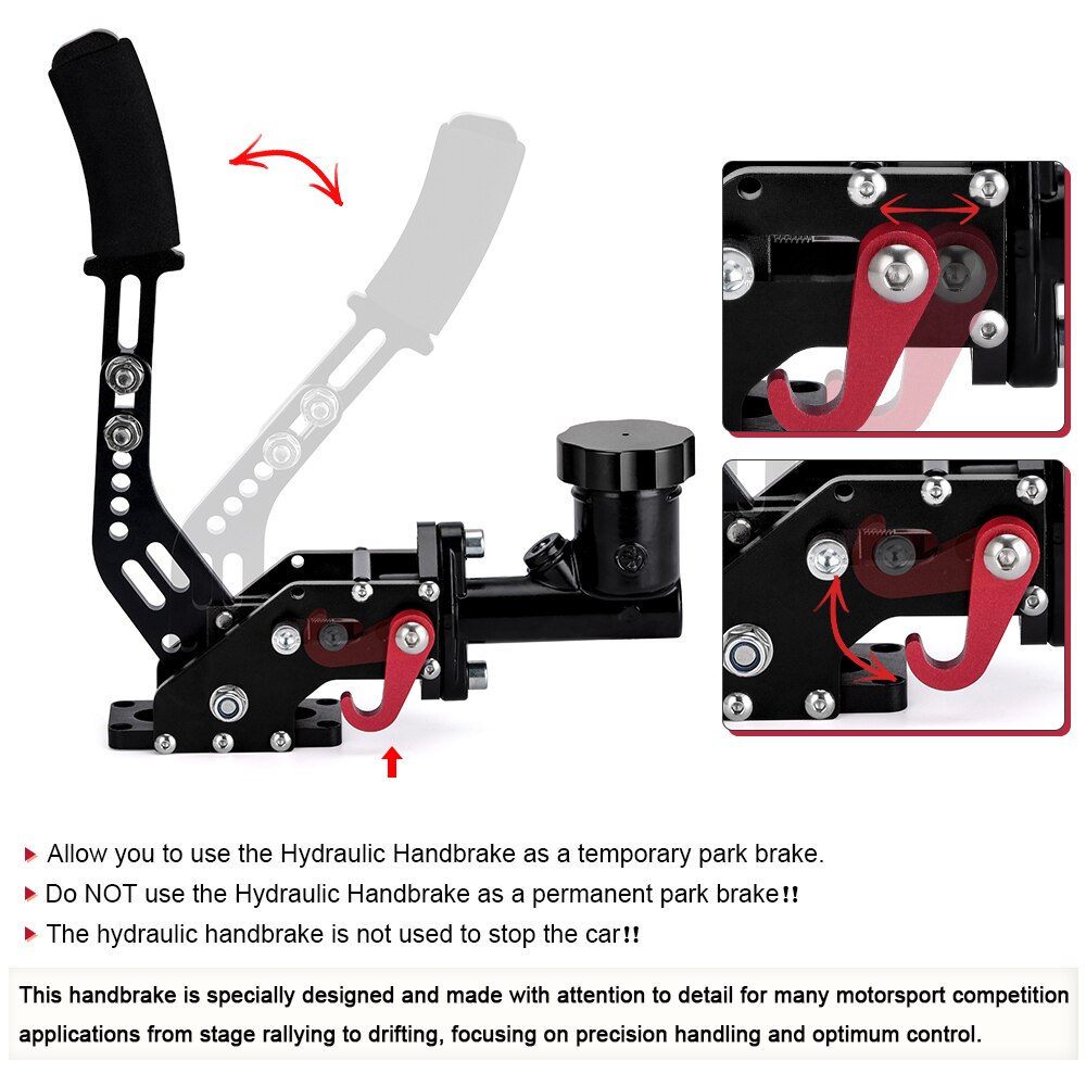 VR Racing Hydraulic Drift Handbrake Gear Lever With Oil Tank Hydro E-Brake Rally 0.75Bar 3/8-24 Parking Adjustable Brake