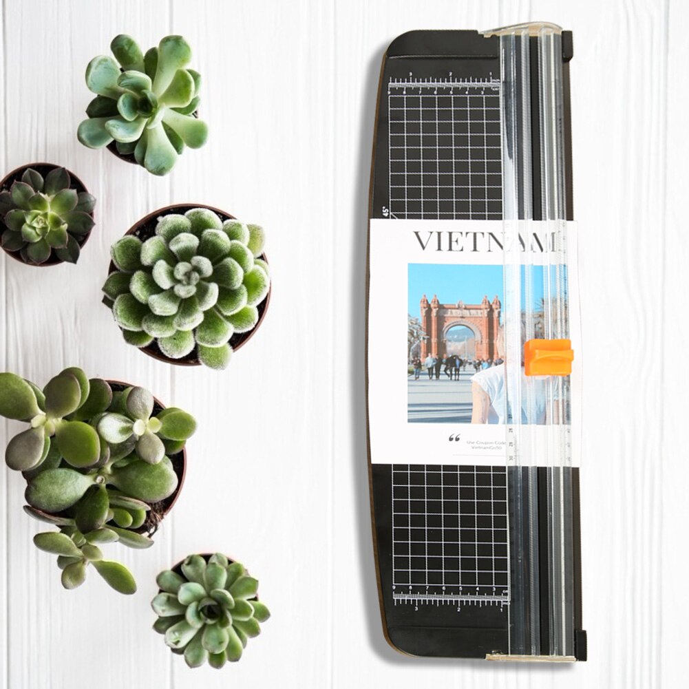 Lightweight Paper Cutter Plastic Base Precise Stationery Cutter Scrapbook Trimmer Multi-function Kindergarten Home Tool