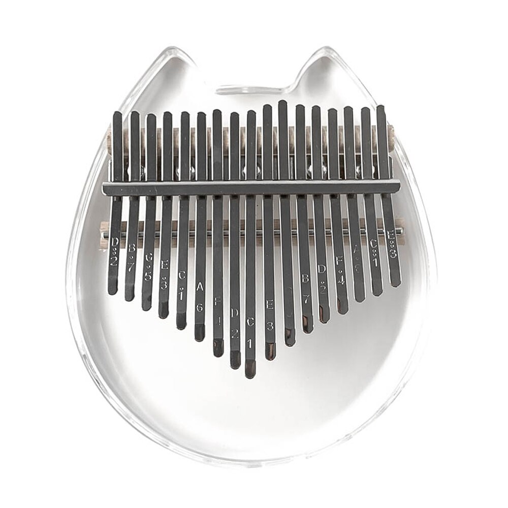 Kalimba 17 klawiszy przezroczysty akrylowy kciuk fortepian z futerał robić przenoszenia regulowany młotek naklejki ściereczka robić czyszczenia калимба palec fortepian