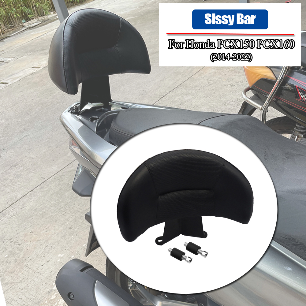 Motorfiets Bagage Rack Sissy Bar Achter Passenger Rugleuning Kussen Pad Voor Honda PCX150 PCX160 Pcx 150 160 2022 14-22