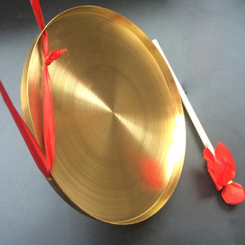 Gong à Main En Cuivre Avec Marteau - 10x10 Cm | Instrument Percussion | Pour Cérémonies, événements, Fêtes - 2