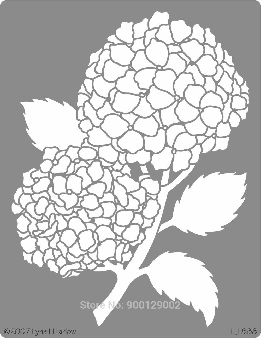 Dreamweaver stencil embossing metal stencil LJ 888 Hydrangea