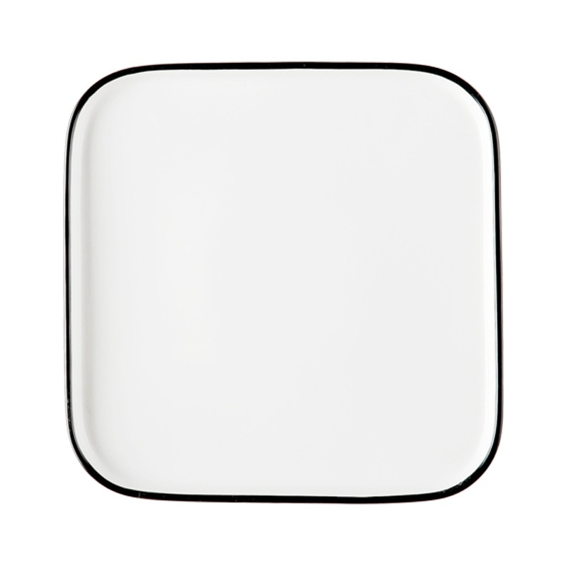 Eenvoudige Nordic Stijl Plaat Set Witte Keramische Platen Ronde Plaat Vierkante Plaat 20cm 25cm