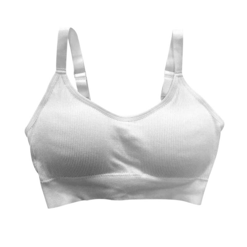 Seamless Sports Bra Female Sexy Fitness Tube Top Bra Comfortable Crop Top Women Push Up Bras: White