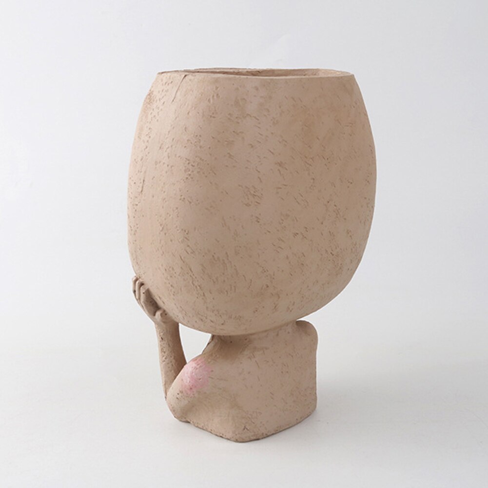 Pot de fleur en résine pour filles, Figurine tête de visage, plantes succulentes, plantes de jardin, fleurs de croissance, décor de table pour la maison, ornements
